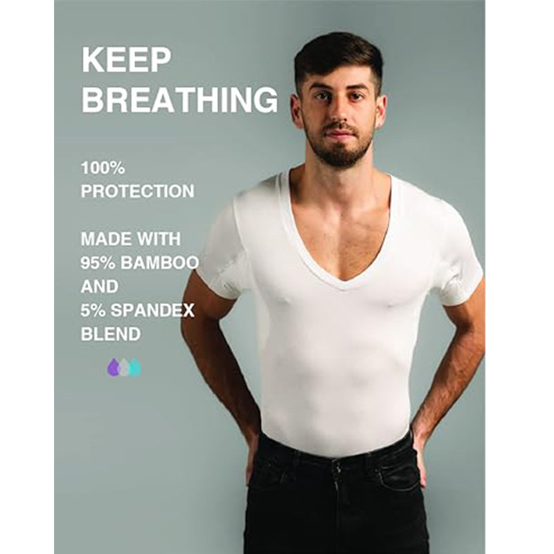 Sweatproof Undershirts Tee Beneath Your Outfits and Gain Confidence to Tackle Any Sweaty Situation Without Fear Of Wet Marks