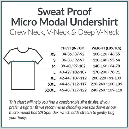 Silver Ion Deodorisation Sweatproof Undershirts Basic V Neck Tops for Men Anti-transpiration T Shirt