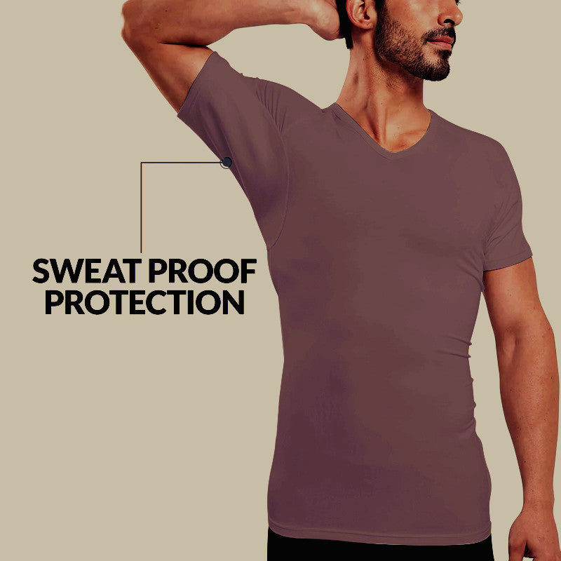 Silver Ion Deodorisation Sweatproof Undershirts Basic V Neck Tops for Men Anti-transpiration T Shirt UXURY QUALITY Say Goodbye to Pit Stains for Good 10A Antibacterial and Anti-odor