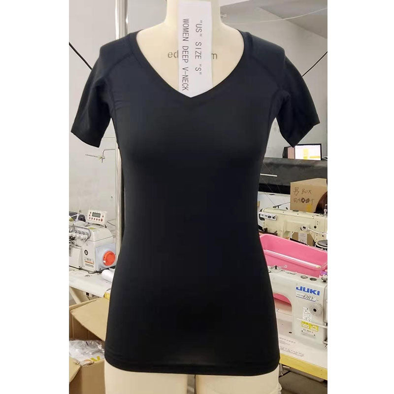 Women's Deep V-Neck Undershirt  anti perspiration t shirt