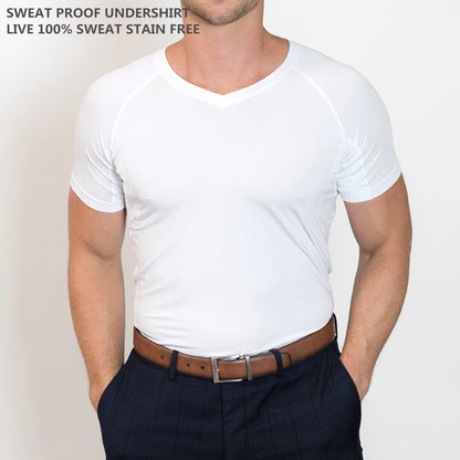 Anti-Odor Modal Basic V-Neck Anti Perspiration Undershirt Sweat Proof t shirt