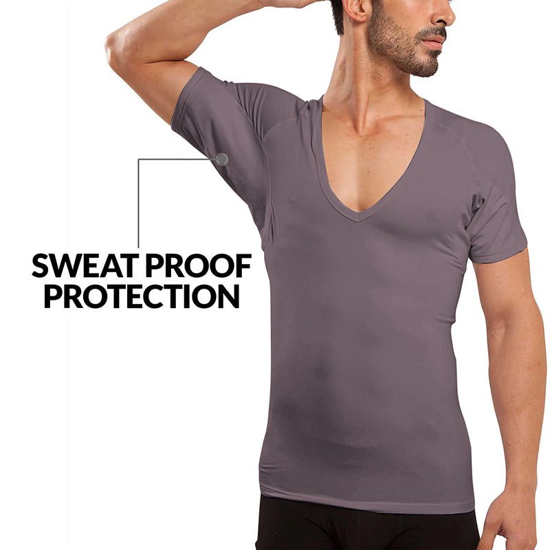 Sweatproof Undershirt Your Precious Shirts Are Guaranteed to Last Longer Sweat Proof Undershirt Deeper V Neck