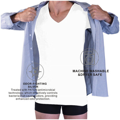 Luxury 10A Antibacterial Anti-Odor Sweat Proof Deep-Neck lenzing modal Undershirt, Say Goodbye to Pit Stains men t-shirt