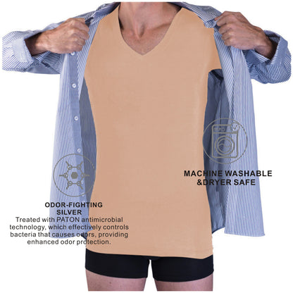 Luxury 10A Antibacterial Anti-Odor Sweat Proof Deep-Neck lenzing modal Undershirt, Say Goodbye to Pit Stains men t-shirt