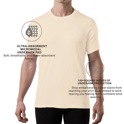 PATON LUXURY 10A Antibacterial and Anti-odor Moisture Wicking Micro Modal men Sweatproof T-Shirt Undershirt